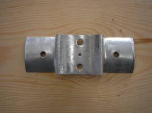 Raccord métallique galva pour rondin Ø10 à 12cm